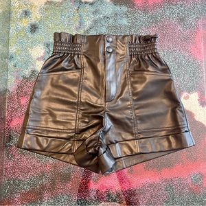 Zara Leather Shorts